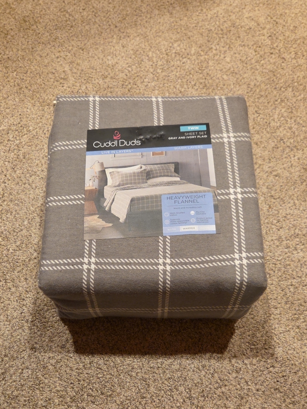 cuddl duds|heavyweight flannel sheet set|twin